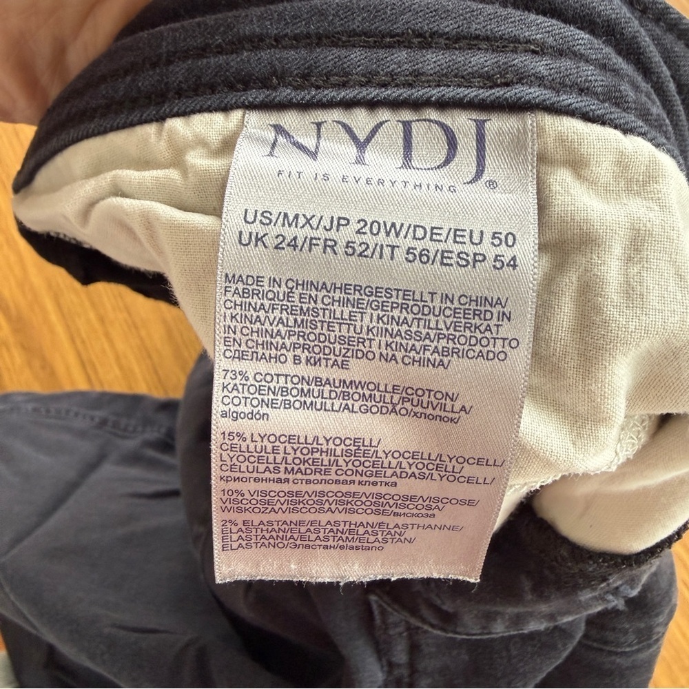 NYDJ Black Cropped Cutoff Button Fly Jeans – 20W - Picture 3 of 7